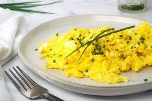 scrambled eggs at night