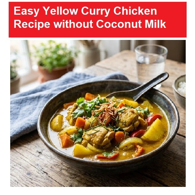 Easy Yellow Curry Chicken Recipe without Coconut Milk